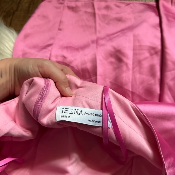 IEENA FOR MAC DUGGAL One Shoulder Bishop Sleeve Trumpet Gown In Candy Pink - Picture 7 of 7